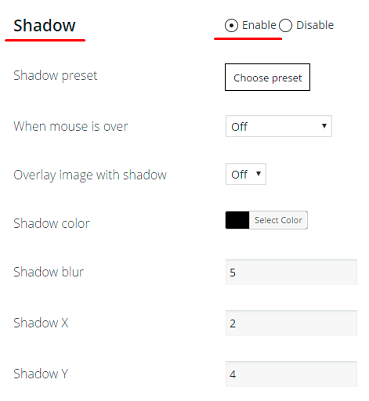 WordPress Gallery Shadow enable WordPress Gallery Shadow enable