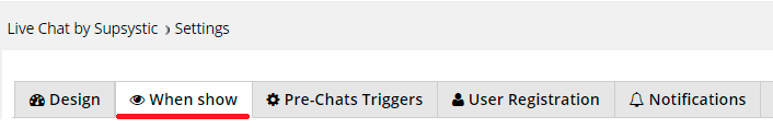 When Show Tab When Show Tab