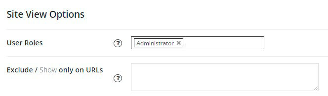 Site View Options Site View Options