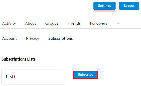 Membership Subscription Lists Membership Subscription Lists