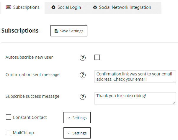 Membership Subscriptions Membership Subscriptions