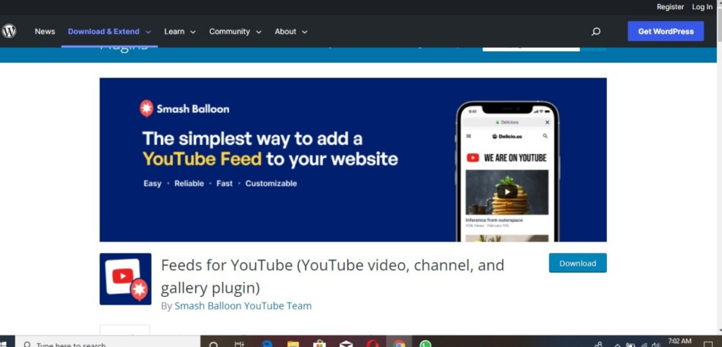 Feeds for YouTube plugin