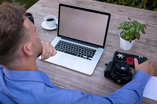 Home Office, Employees, Think, Laptop